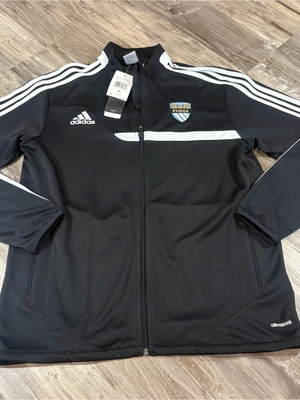 Adidas La Forza Soccer Club Futbol 3 Stripe Training Jacket Trio 13 Mens Size M